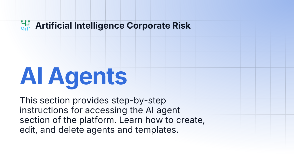AI Agents | Artificial Intelligence Corporate Risk