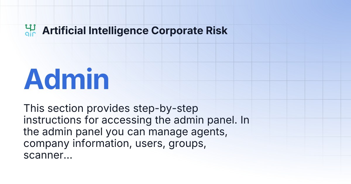 Admin | Artificial Intelligence Corporate Risk