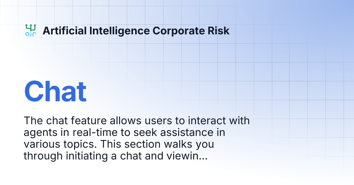 Chat | Artificial Intelligence Corporate Risk