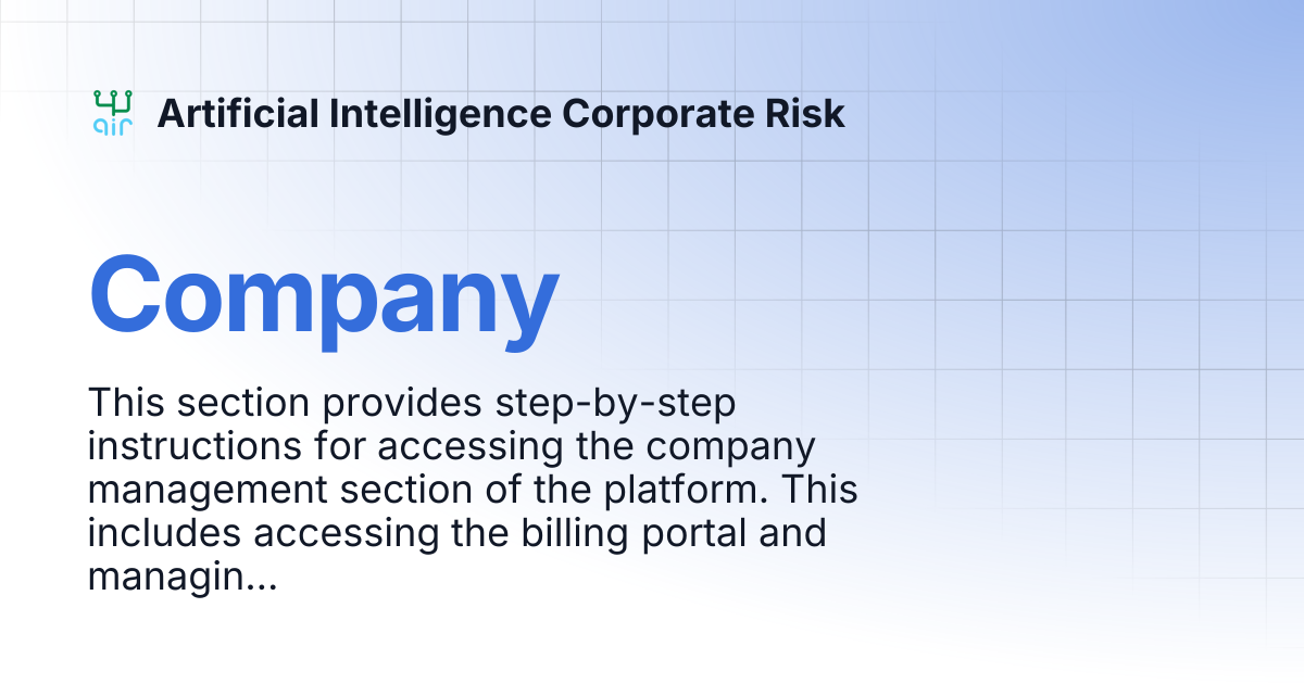 Company | Artificial Intelligence Corporate Risk